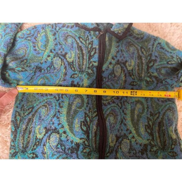 Vintage Pendleton Merino Wool Jacket Vibrant Paisley Classic Cozy Old Money Boho - Picture 4 of 7